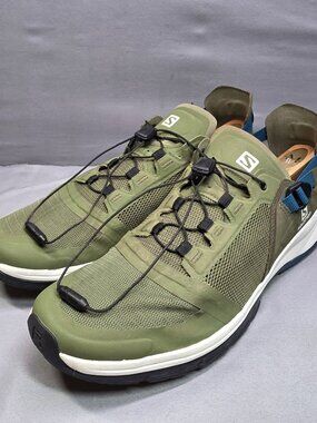 Salomon Tech Amphib 4 TA 4 Water Shoes Green Hiking Quicklace Hybrid Men's 12